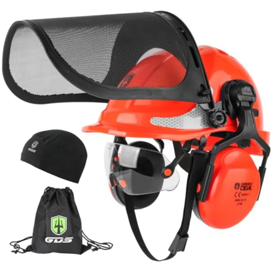 Chainsaw Safety Protective Helmet Forestry Helmet with Build-in Visor Mesh Face Shield Ear Muffs 4 in 1 Ideal for Arborist Tree
Chainsaw Safety Protective Helmet Forestry Helmet with Build-in Visor Mesh Face Shield Ear Muffs 4 in 1 Ideal for Arborist Tree