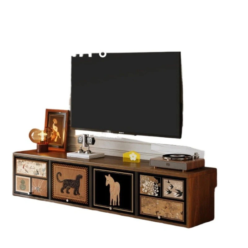 TV cabinet, living room, household floor-to-ceiling antique storage and storage integrated solid wood texture
TV cabinet, living room, household floor-to-ceiling antique storage and storage integrated solid wood texture