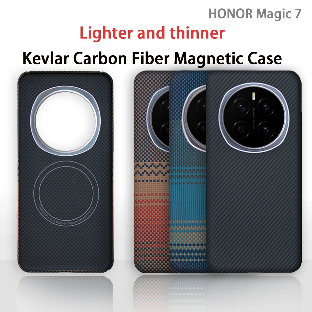 Magnetic Real Aramid Carbon Fiber Phone Case Cover On For Honor Magic 7 Pro 5G Global Magic7/7Pro 256/512 Magsafe
Magnetic Real Aramid Carbon Fiber Phone Case Cover On For Honor Magic 7 Pro 5G Global Magic7/7Pro 256/512 Magsafe