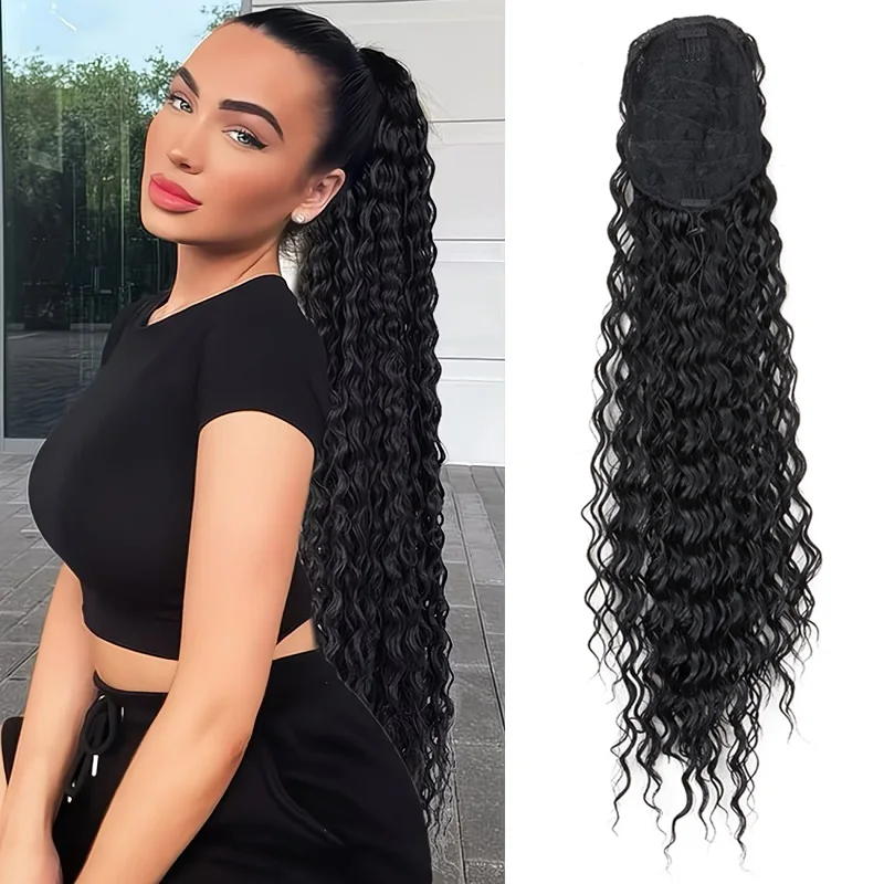 22Inch Synthetic Long Deep Wave Curly Ponytail Hair Extension Drawstring Clip in Hairpiece for Women Daily Use
22Inch Synthetic Long Deep Wave Curly Ponytail Hair Extension Drawstring Clip in Hairpiece for Women Daily Use