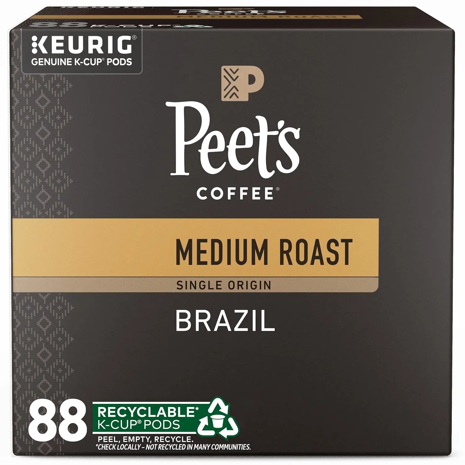 Medium Roast K-Cup Pods, Single Origin Brazil Coffee, 88 Count (4 Boxes of 22)
Medium Roast K-Cup Pods, Single Origin Brazil Coffee, 88 Count (4 Boxes of 22)