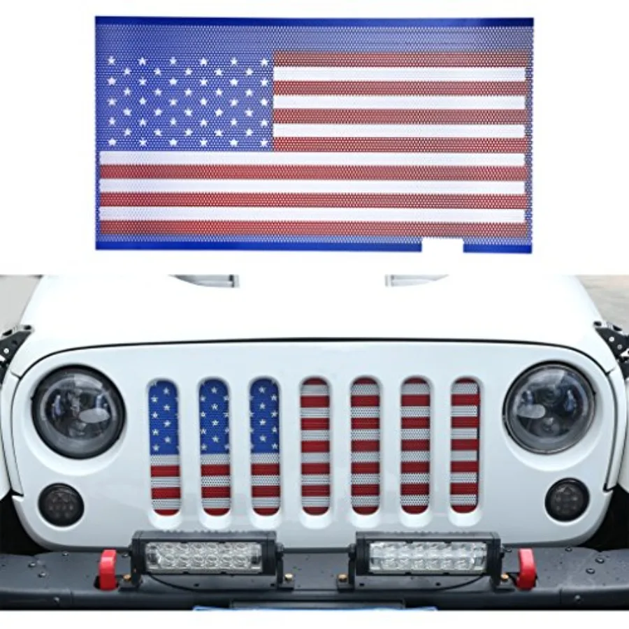 Сетчатая решетка радиатора JK с американским флагом для Jeep Wrangler JK и Unlimited 2007-2018 годов выпуска
Сетчатая решетка радиатора JK с американским флагом для Jeep Wrangler JK и Unlimited 2007-2018 годов выпуска