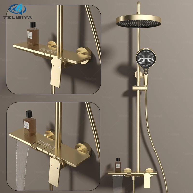 Золотой душевой набор для ванной комнаты, многофункциональная бытовая кнопка для фортепиано, дождь, гостиничная квартира, ванна, набор душевой системы под давлением
Золотой душевой набор для ванной комнаты, многофункциональная бытовая кнопка для фортепиано, дождь, гостиничная квартира, ванна, набор душевой системы под давлением