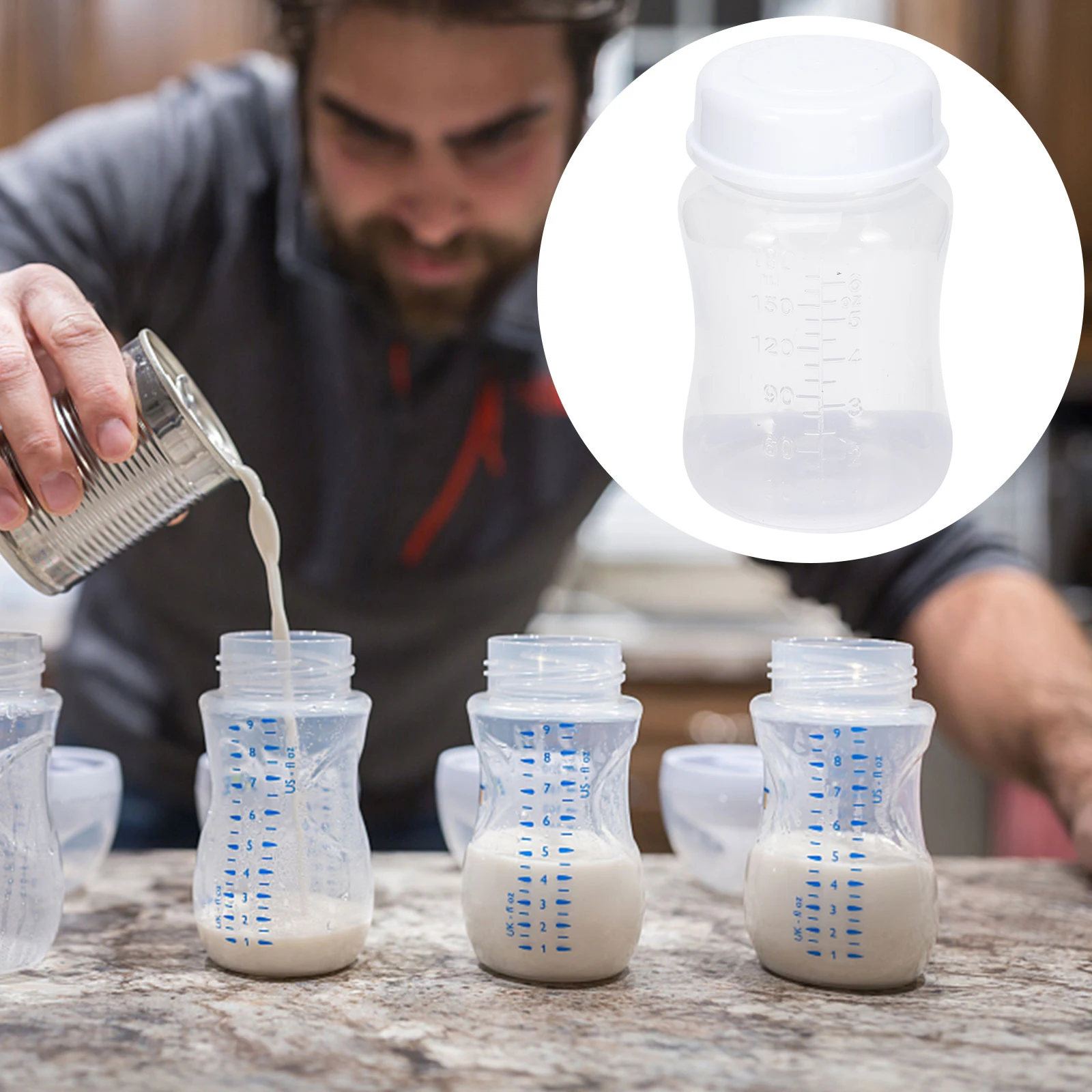 4 Pcs Breast Milk Storage Bottle Wide Neck Breastmilk Anti-leak for Breastfeeding Container Storing Bottles Leak-proof
4 Pcs Breast Milk Storage Bottle Wide Neck Breastmilk Anti-leak for Breastfeeding Container Storing Bottles Leak-proof