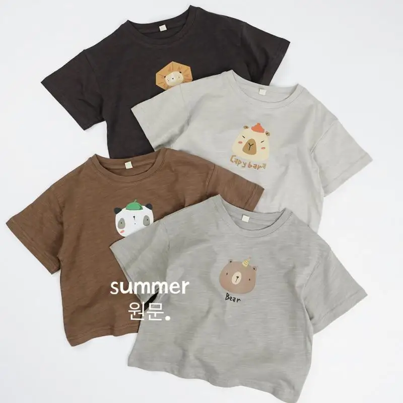 2025 Summer New Cartoon Bear Print Girls T Shirts Cotton Children O-neck Tee Boys Short Sleeve T Shirt Kids Loose Casual Tops
2025 Summer New Cartoon Bear Print Girls T Shirts Cotton Children O-neck Tee Boys Short Sleeve T Shirt Kids Loose Casual Tops