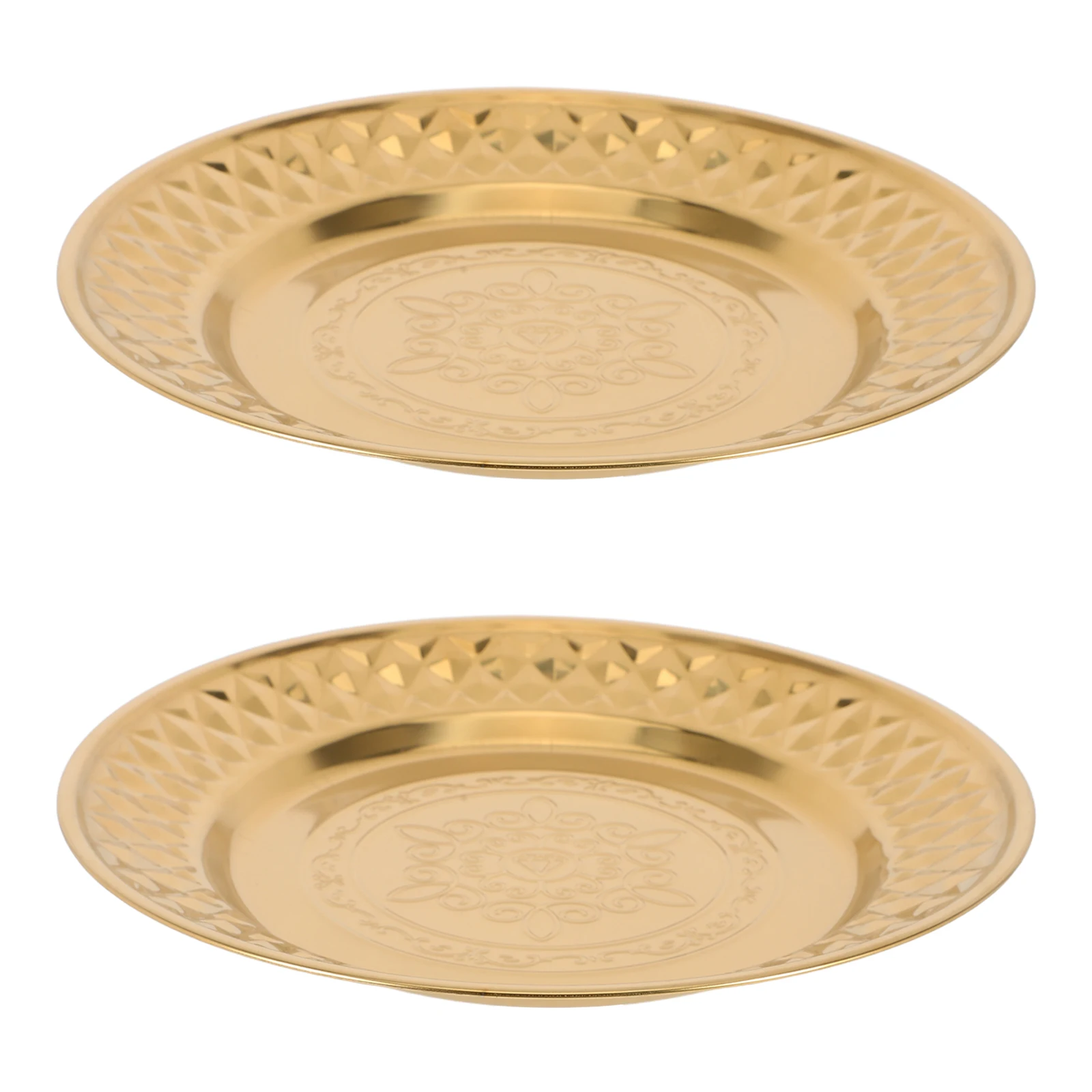 2PCS Golden Round Metal Dessert Plates Vintage Small Stainless Steel Tray Multipurpose Serving Candies Appетizer Round Practical
2PCS Golden Round Metal Dessert Plates Vintage Small Stainless Steel Tray Multipurpose Serving Candies Appетizer Round Practical