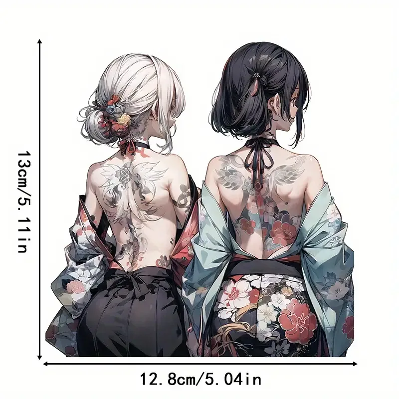 1pc 2D Flat Anime Back Tattoo Vinyl Sticker, Waterproof Sunproof Decal for All Smooth Surfaces
1pc 2D Flat Anime Back Tattoo Vinyl Sticker, Waterproof Sunproof Decal for All Smooth Surfaces