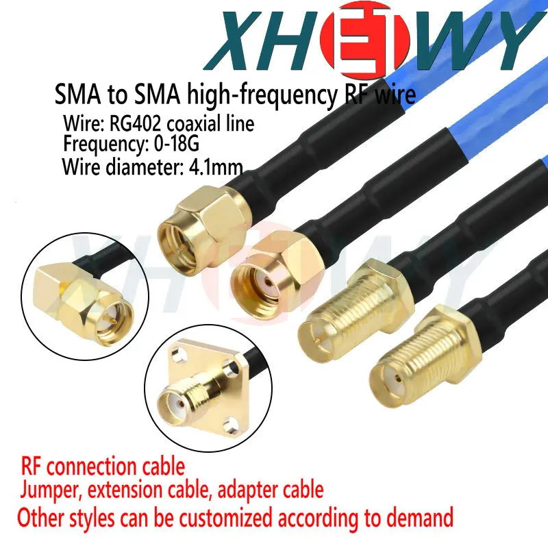 RG402 semi flexible RF wire SMA to SMA male female high-frequency adapter connection jumper 
RG402 semi flexible RF wire SMA to SMA male female high-frequency adapter connection jumper