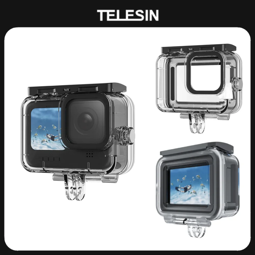 TELESIN All-Scene Waterproof Protective Case for Gopro Hero 12 11 10 9 45M Waterproof Anti-Scratch Lens Coating Protection Combo
TELESIN All-Scene Waterproof Protective Case for Gopro Hero 12 11 10 9 45M Waterproof Anti-Scratch Lens Coating Protection Combo
