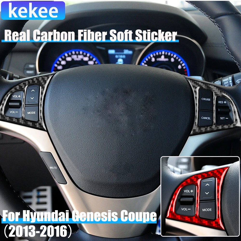 Real Carbon Fiber Car Accessories Driver Wheel Button Trim Cover Soft Sticker For Hyundai Genesis Coupe 2013 2014 2015 2016
Real Carbon Fiber Car Accessories Driver Wheel Button Trim Cover Soft Sticker For Hyundai Genesis Coupe 2013 2014 2015 2016