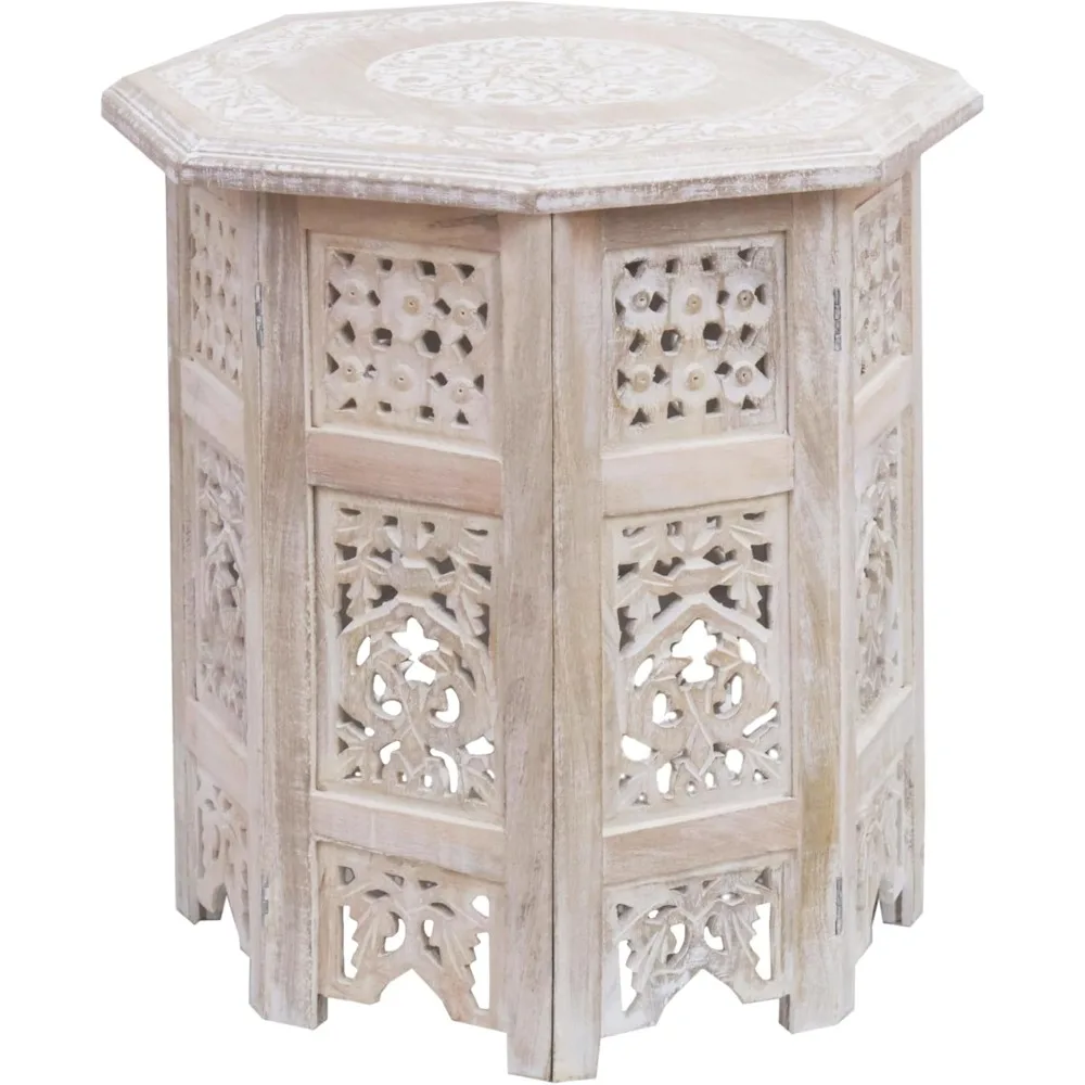 Solid Wood End Table - Hand Carved Vintage Boho Folding Side Table - Small Spaces Entryway Accent Table - Farmhouse Living Room
Solid Wood End Table - Hand Carved Vintage Boho Folding Side Table - Small Spaces Entryway Accent Table - Farmhouse Living Room
