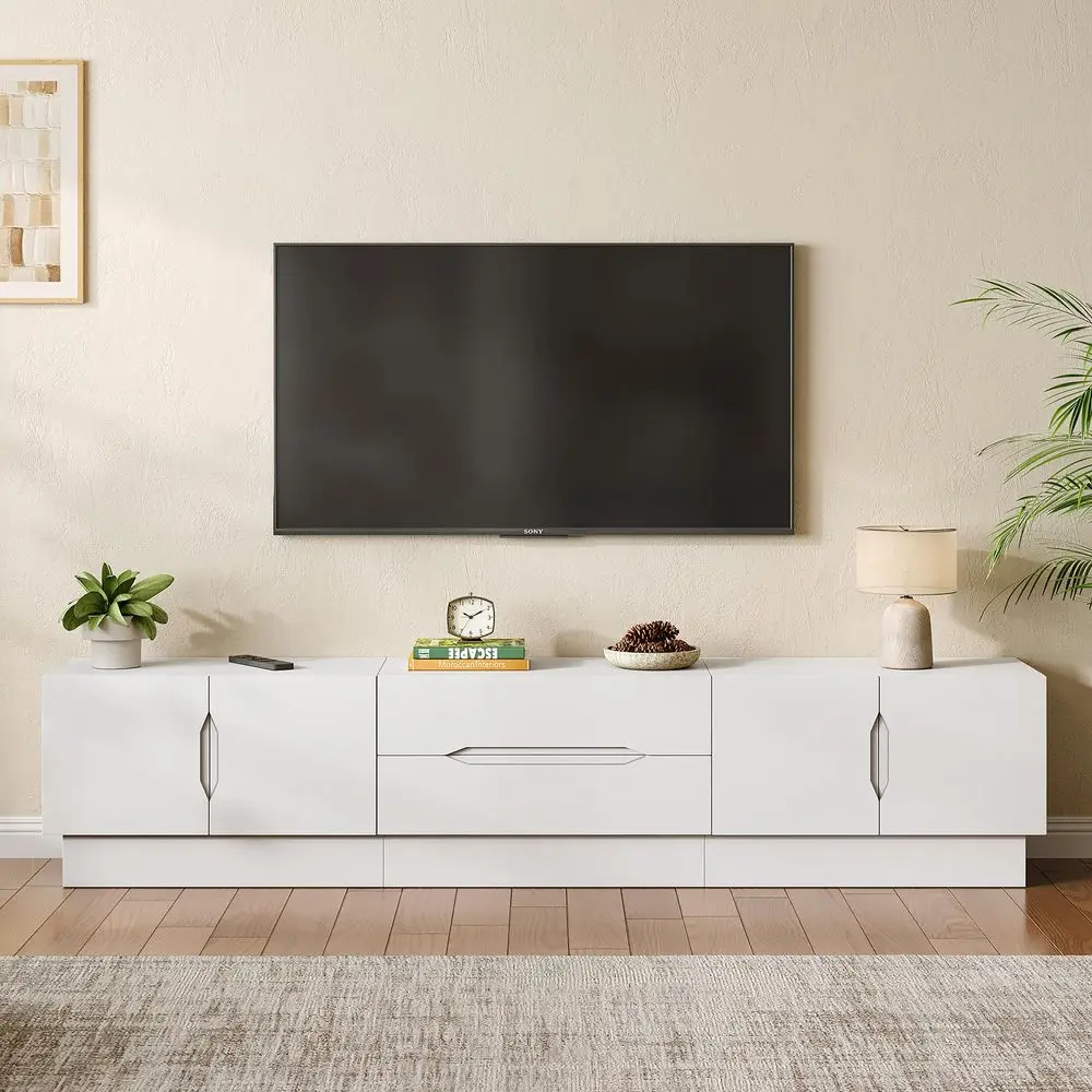 Wide Modern TV Stands for Living Room, Entertainment Center with Storage Cabinets and Drawers,Wooden TV Console with Groove Han
Wide Modern TV Stands for Living Room, Entertainment Center with Storage Cabinets and Drawers,Wooden TV Console with Groove Han