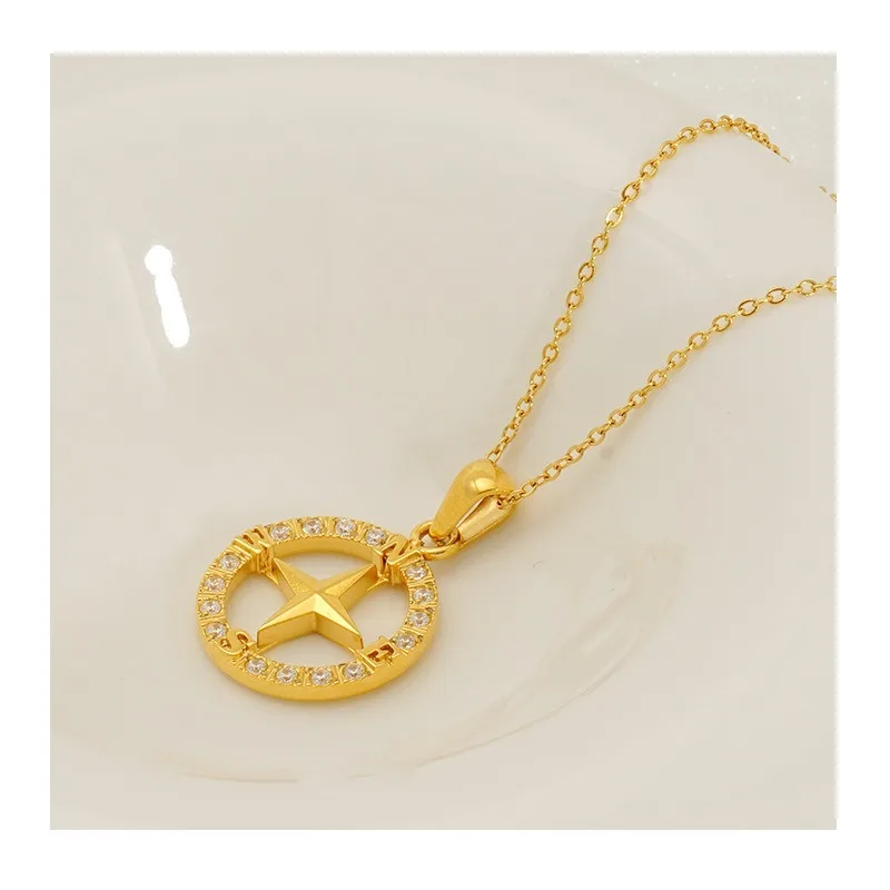 Simple Rudder Stainless Steel Necklace Women's Fashion Light Luxury High Sense Compass Titanium Steel Collarbone Chain Pendant W
Simple Rudder Stainless Steel Necklace Women's Fashion Light Luxury High Sense Compass Titanium Steel Collarbone Chain Pendant W