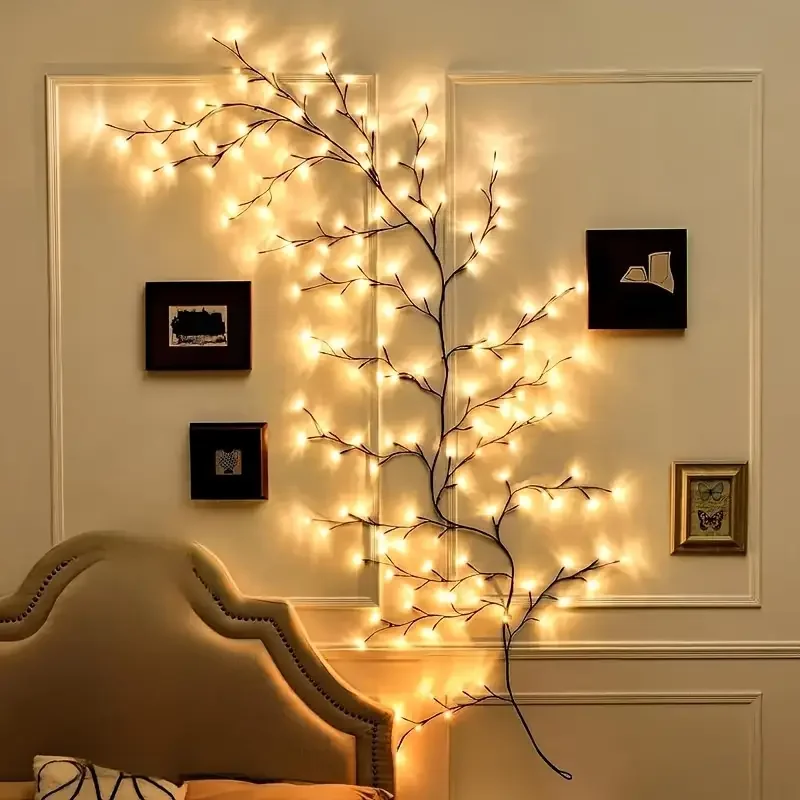 1pc 1.6m 72 LEDs Bendable Willow Vine String Lights, USB Powered Indoor Decorative Night Light for Christmas, Halloween Birthday
1pc 1.6m 72 LEDs Bendable Willow Vine String Lights, USB Powered Indoor Decorative Night Light for Christmas, Halloween Birthday