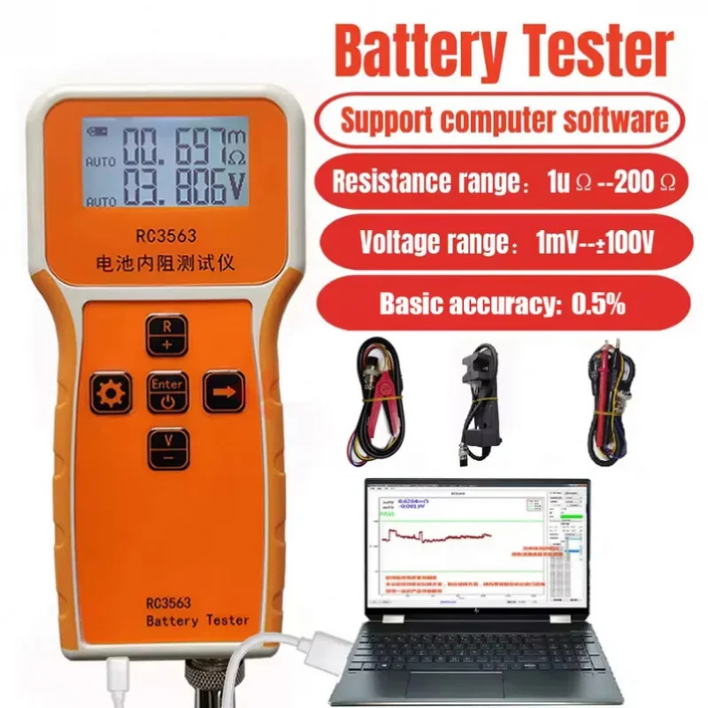 RC3563 Battery Voltage Internal Resistance Tester High-precision Trithium Lithium Iron Phosphate 18650 Battery Tester Ohmmeter
RC3563 Battery Voltage Internal Resistance Tester High-precision Trithium Lithium Iron Phosphate 18650 Battery Tester Ohmmeter