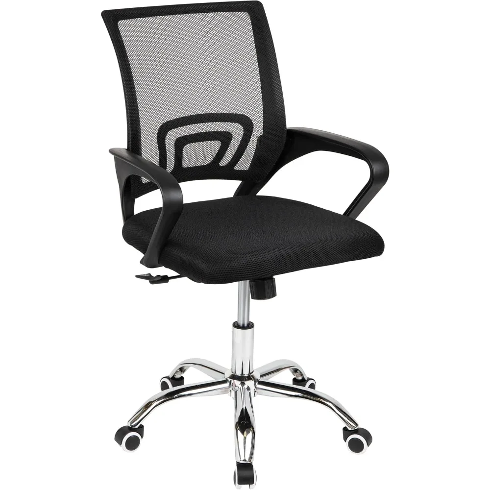 Office Chair with Wheels, Height Adjustable, Desk Chair, Computer Chair, 22.5" L x 22.5" W x 33-37" H, Black
Office Chair with Wheels, Height Adjustable, Desk Chair, Computer Chair, 22.5" L x 22.5" W x 33-37" H, Black