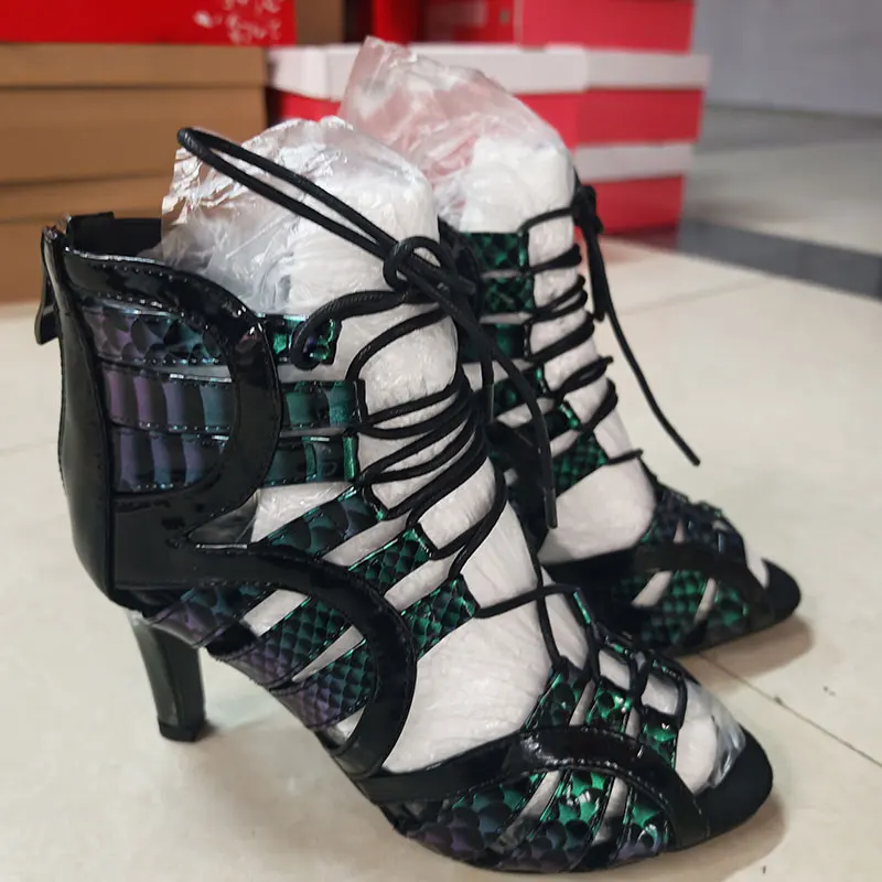Ankle Lace-up Dance Boots Lady Thin High Heels Jazz Latin Dance Heels Shoes Woman Stilettos Sandals for Women
Ankle Lace-up Dance Boots Lady Thin High Heels Jazz Latin Dance Heels Shoes Woman Stilettos Sandals for Women