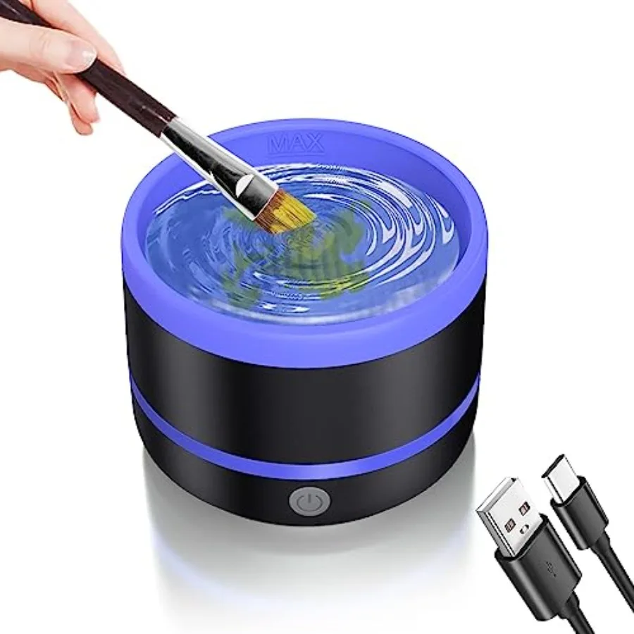 Electric Paint Brush Cleaner Rinse Cup for Acrylic Watercolor Oil and Gouache Painting: Efficient Brush Cleaning System with In
Electric Paint Brush Cleaner Rinse Cup for Acrylic Watercolor Oil and Gouache Painting: Efficient Brush Cleaning System with In