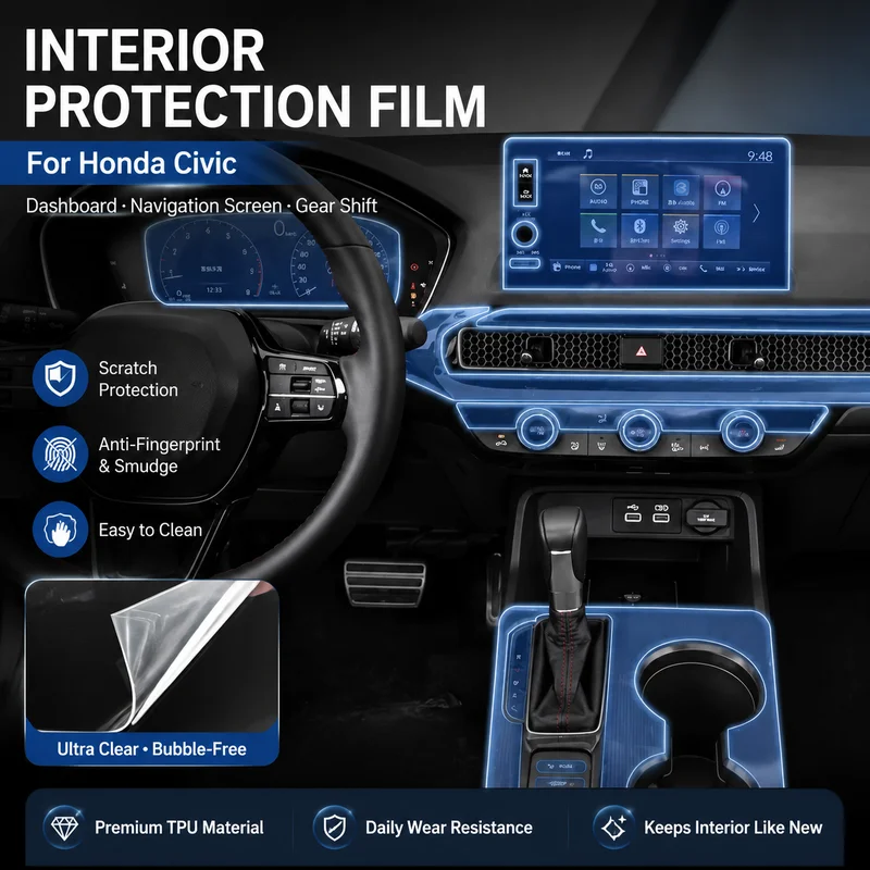 Interior Protection Film For Honda Civic Dashboard Navigation Screen Gear Shift Car Accessories, Replacement Parts
Interior Protection Film For Honda Civic Dashboard Navigation Screen Gear Shift Car Accessories, Replacement Parts