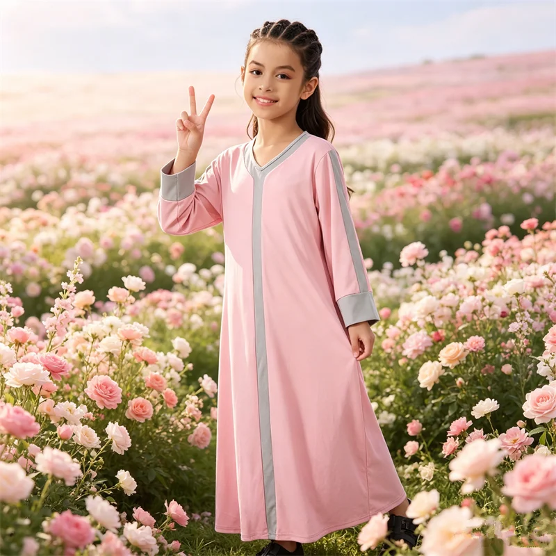 New Kids Girls Abaya Dubai Kaftan Islam Clothing Turkey Kaftan Muslim Maxi Dress Jalabiya Caftan Marocain Robe Party Gown Abayas
New Kids Girls Abaya Dubai Kaftan Islam Clothing Turkey Kaftan Muslim Maxi Dress Jalabiya Caftan Marocain Robe Party Gown Abayas