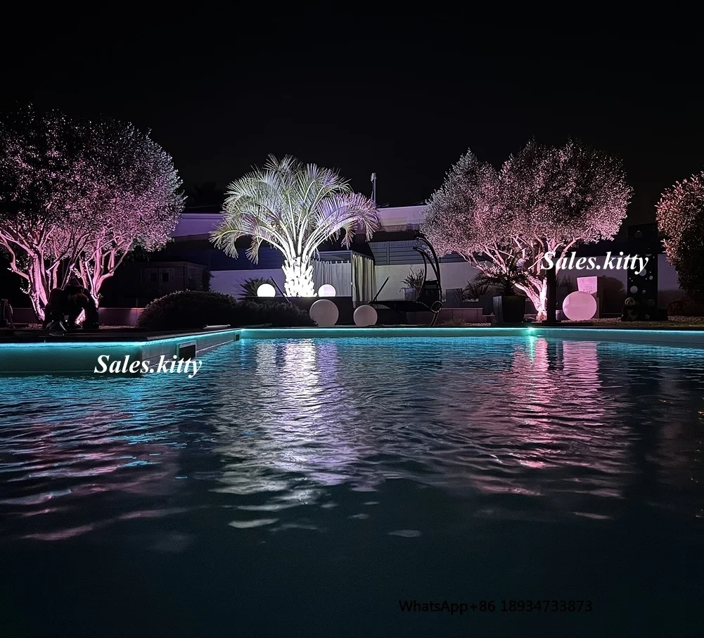 Plastic Side Glow Emit Fiber Optic Light Kit for Pool Side Edge Perimeter