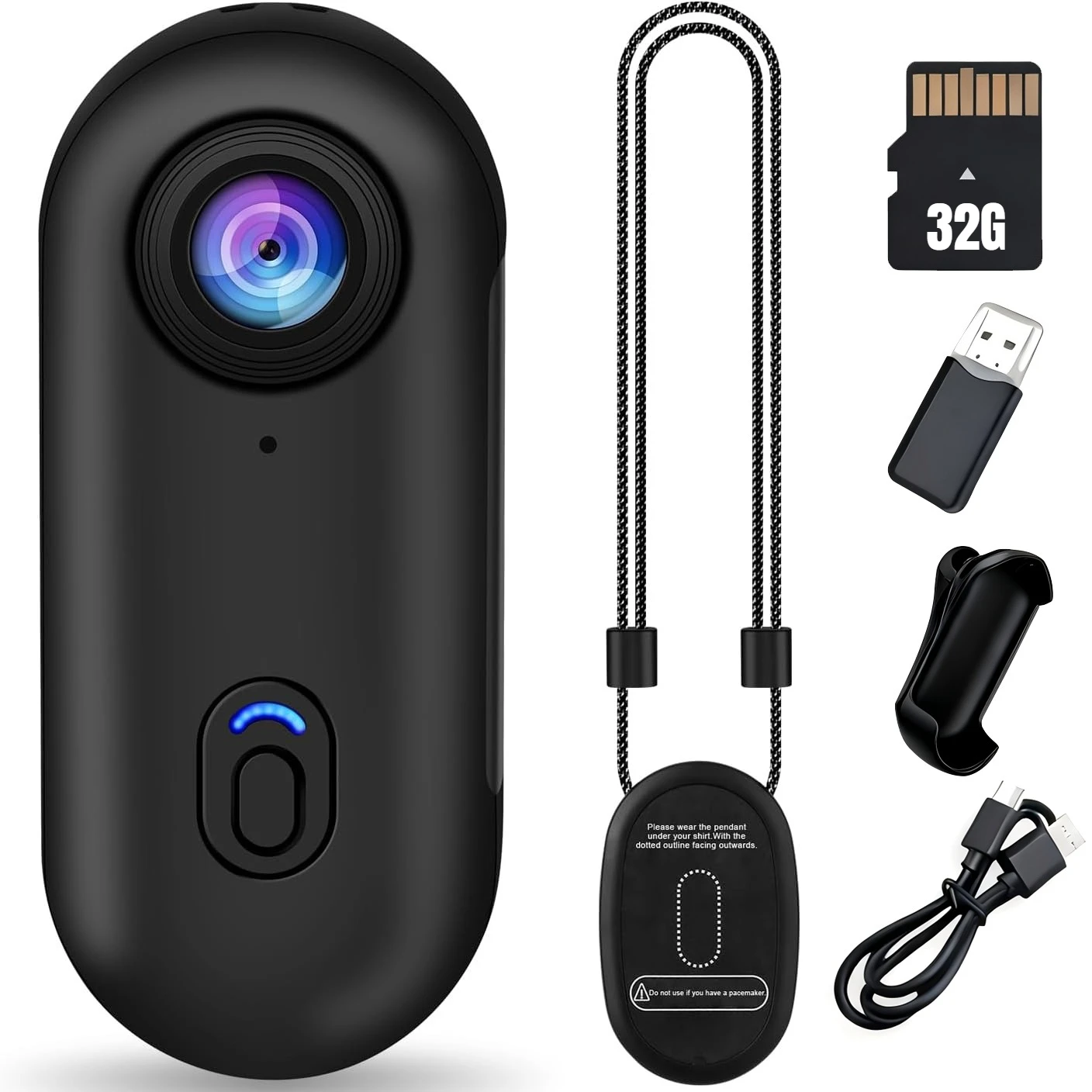 1080P Thumb Action Camera, Body Camera with Spring Clip, Portable Vlogging, Hands-Free POV Recording
1080P Thumb Action Camera, Body Camera with Spring Clip, Portable Vlogging, Hands-Free POV Recording