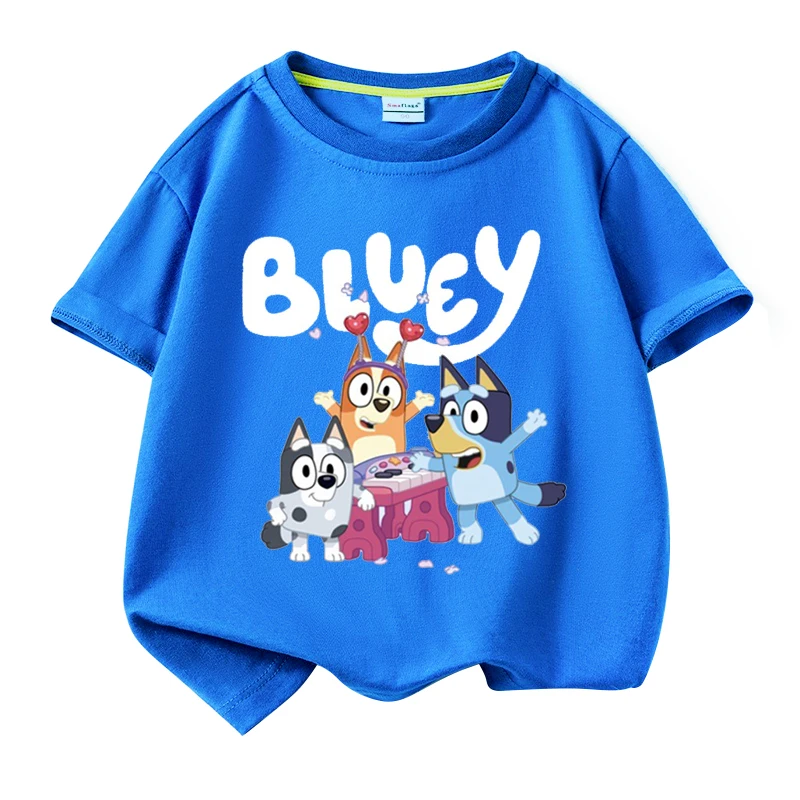 2024 Summer Children's Cartoon Bruy Pure Cotton Round T-shirt Top for Boys and Girls Breathable and Soft Baby Clothes
2024 Summer Children's Cartoon Bruy Pure Cotton Round T-shirt Top for Boys and Girls Breathable and Soft Baby Clothes