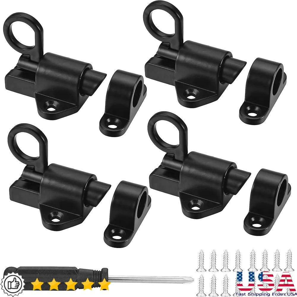 4PC Self-Closing Latches Spring Loaded Gate Latch Automatic Door Bolt Latch Aluminum Alloy Lock Easy Install with Screws and
4PC Self-Closing Latches Spring Loaded Gate Latch Automatic Door Bolt Latch Aluminum Alloy Lock Easy Install with Screws and