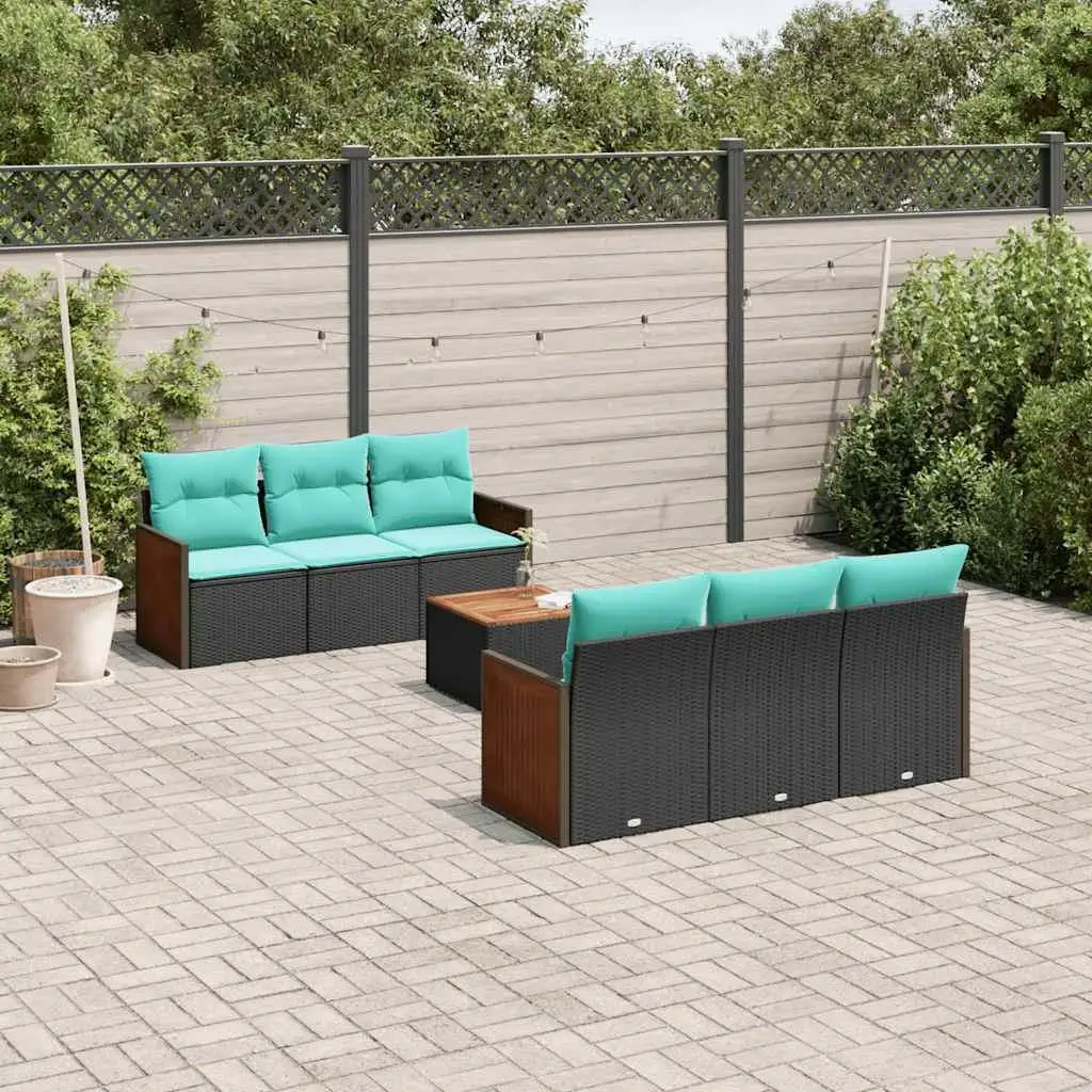 7 Piece Outdoor Patio Sofa Set with Cushions Rattan Furniture Black Waterproof Garden Lounge
7 Piece Outdoor Patio Sofa Set with Cushions Rattan Furniture Black Waterproof Garden Lounge