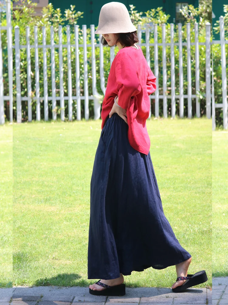 High Waist Linen Skirt Artistic Casual Full Skirt Loose plus Size Summer New Sle Holiday Dancing Skirt Breathable Skin-Frie...
High Waist Linen Skirt Artistic Casual Full Skirt Loose plus Size Summer New Sle Holiday Dancing Skirt Breathable Skin-Frie...