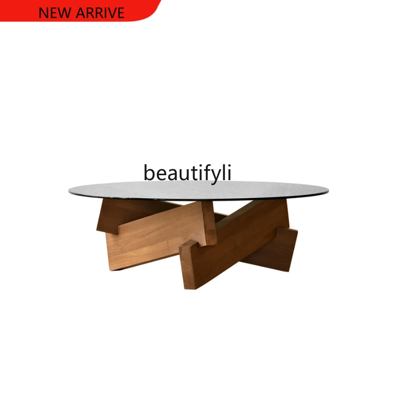 X Nordic Simple Creative Tea Table Teak Solid Wood Minimalist Japanese Style round Glass Tea Table
X Nordic Simple Creative Tea Table Teak Solid Wood Minimalist Japanese Style round Glass Tea Table