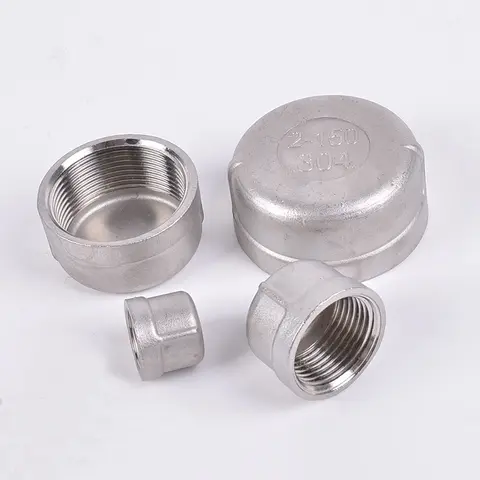 304 stainless steel inner wire pipe cap, plug, hood, pipe cap, internal thread, thread,  1/2" 1/8" 1/4" 3/8' pipe connector