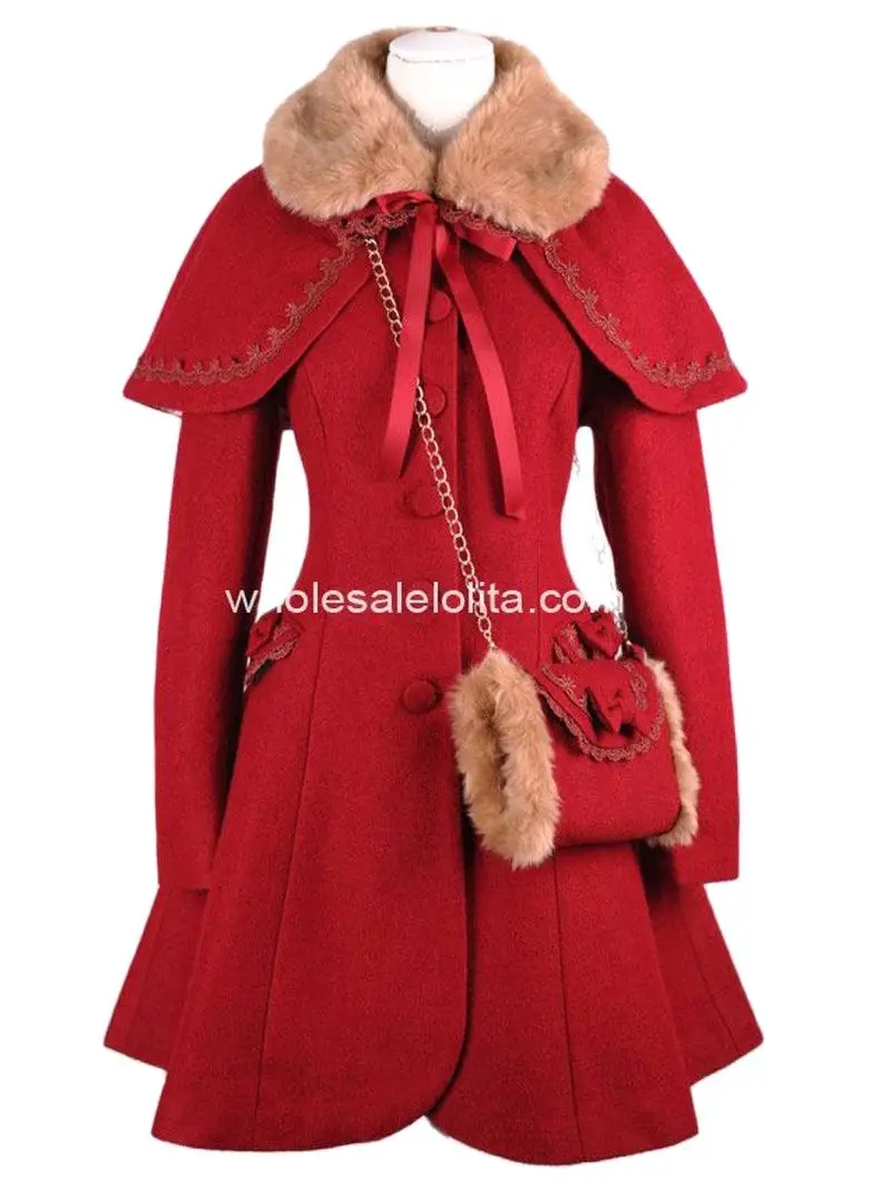 CountryWomen Red Vintage Sweet Lolita Winter Coat Artificial Fur Cloak Thick Wool Windbreaker Jacket Winter Warm Cape Princess D
CountryWomen Red Vintage Sweet Lolita Winter Coat Artificial Fur Cloak Thick Wool Windbreaker Jacket Winter Warm Cape Princess D
