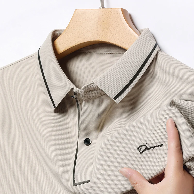 Original Designer High End Men's Polo Shirt Lapel T-Shirt Fall New Letter Print Long Sleeve Fashion Versatile Business Menswear
Original Designer High End Men's Polo Shirt Lapel T-Shirt Fall New Letter Print Long Sleeve Fashion Versatile Business Menswear