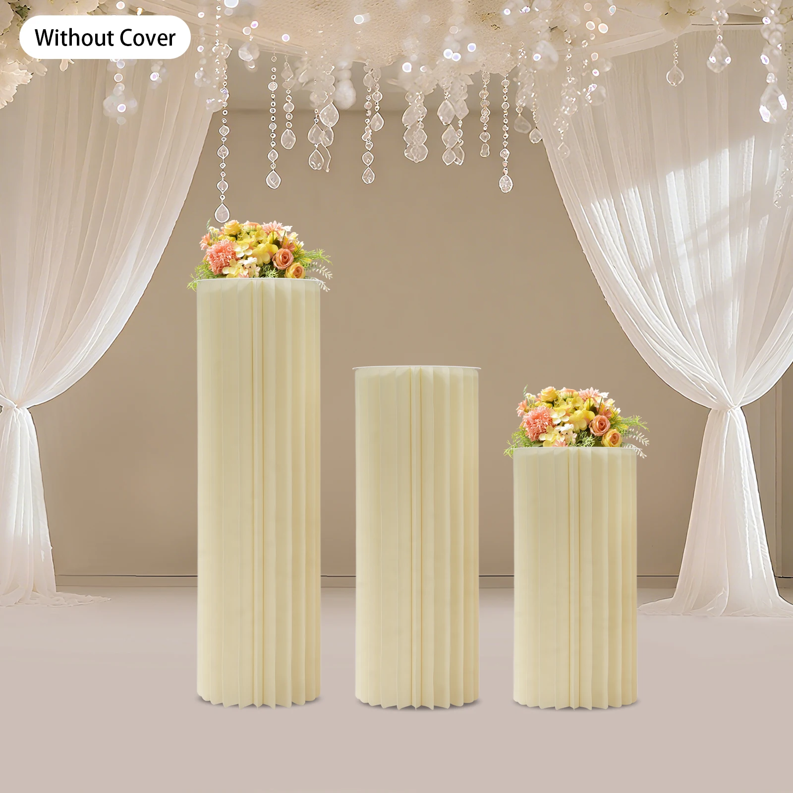 Foldable Paper Column Display Stands for Party Reusable Round Cylinder Display Cake Stand for Wedding Cardboard Flowers Stand
Foldable Paper Column Display Stands for Party Reusable Round Cylinder Display Cake Stand for Wedding Cardboard Flowers Stand