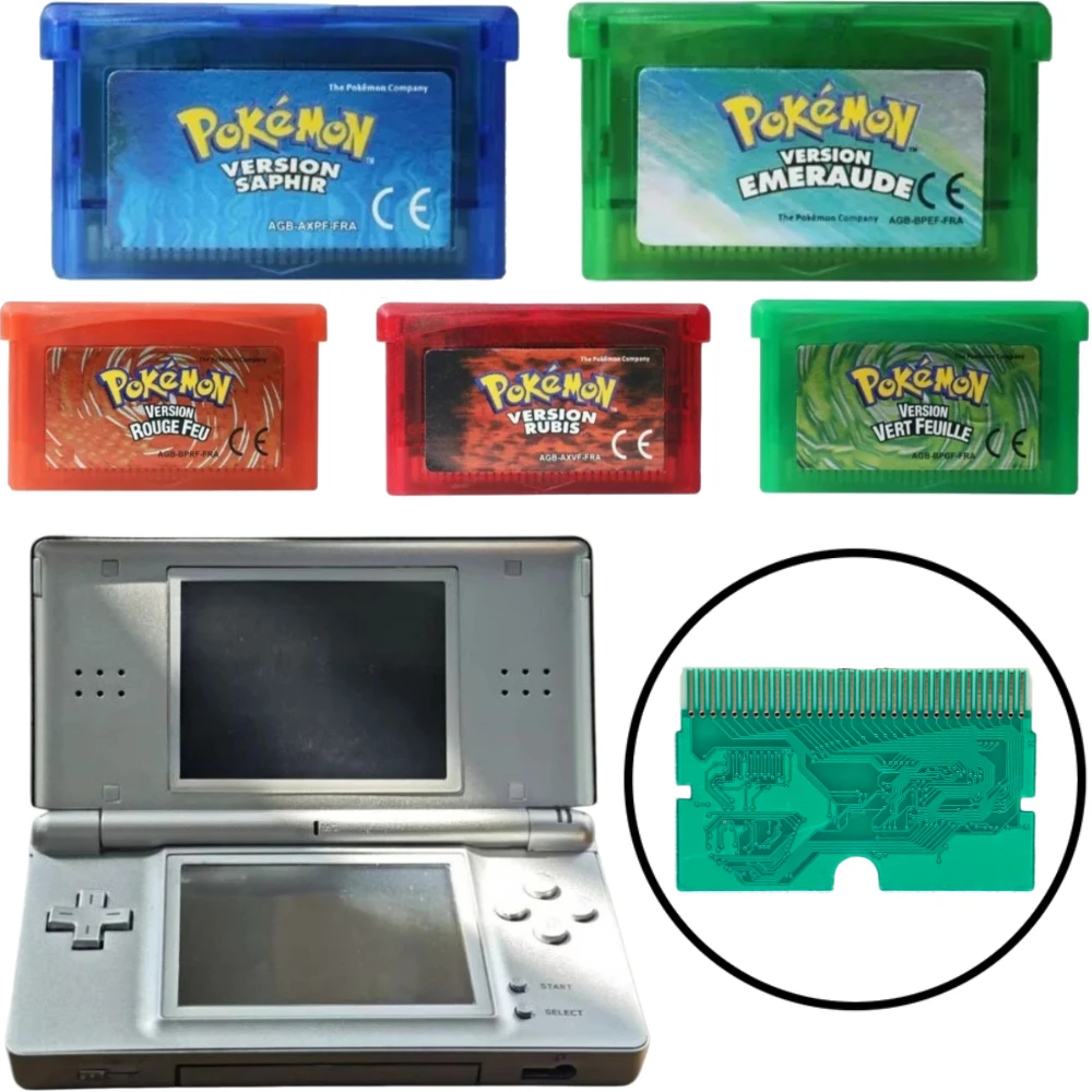 FRA French GBA Game Pokemon Series 32 Bit Video Game Cartridge Console Card Pokemon Emerald FireRed Ruby LeafGreen Sapphire
FRA French GBA Game Pokemon Series 32 Bit Video Game Cartridge Console Card Pokemon Emerald FireRed Ruby LeafGreen Sapphire