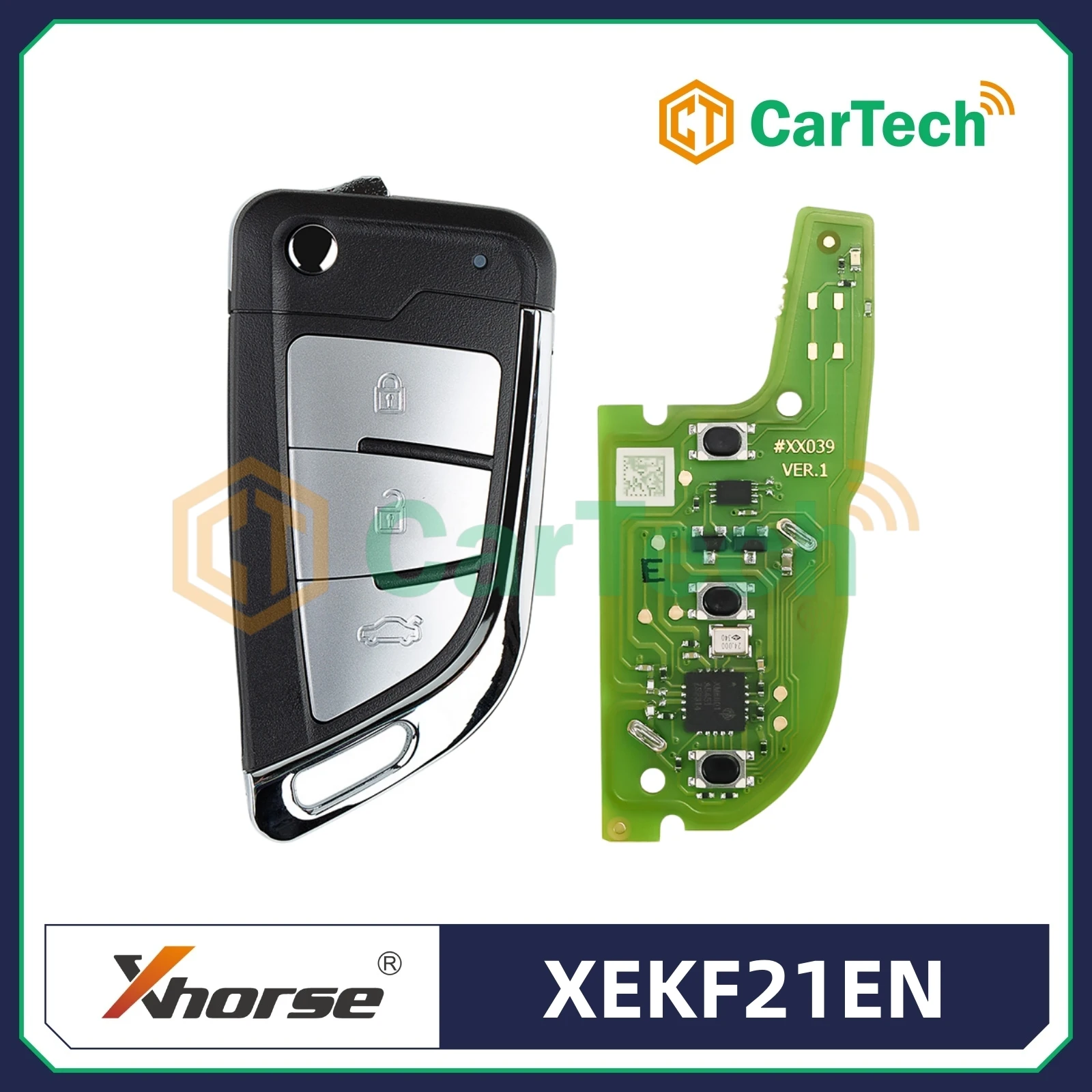 Xhorse XEKF21EN Super Remote Knife Type 3 Buttons with Super Chip
Xhorse XEKF21EN Super Remote Knife Type 3 Buttons with Super Chip