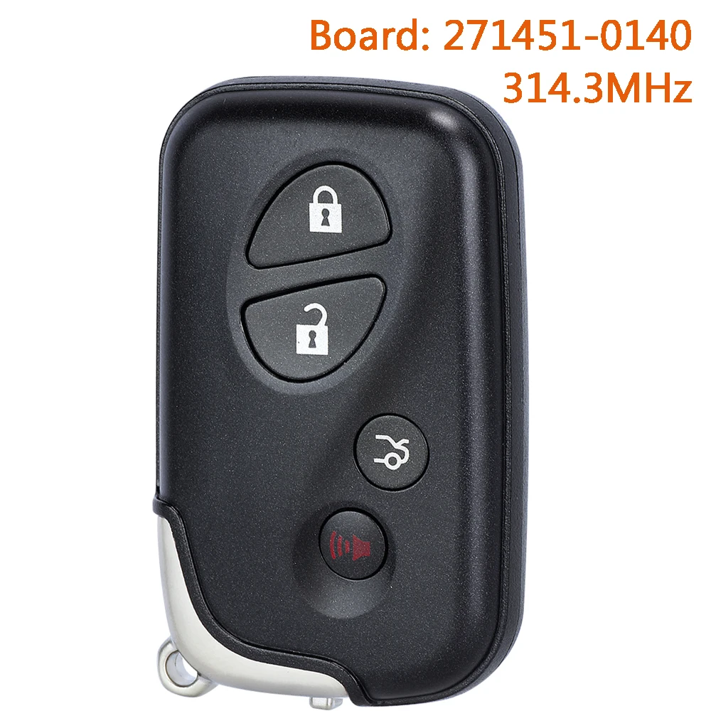 KEYECU 271451-0140 Smart 314.3MHz Remote Car Key Fob for Lexus ES350 GS300 GS430 GS450H GS460 IS250 IS350 LS460 LS600h HYQ14AAB
KEYECU 271451-0140 Smart 314.3MHz Remote Car Key Fob for Lexus ES350 GS300 GS430 GS450H GS460 IS250 IS350 LS460 LS600h HYQ14AAB