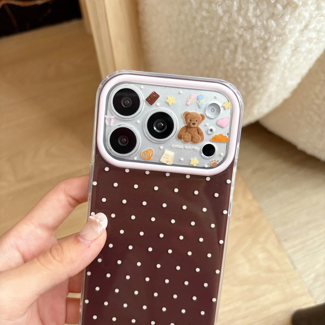 Ins Brown Red Polka Dots Pattern Silicone Soft Phone Case For iPhone 15 14 13 16 17 Pro Max Plus lens Camera Protection Cover
Ins Brown Red Polka Dots Pattern Silicone Soft Phone Case For iPhone 15 14 13 16 17 Pro Max Plus lens Camera Protection Cover