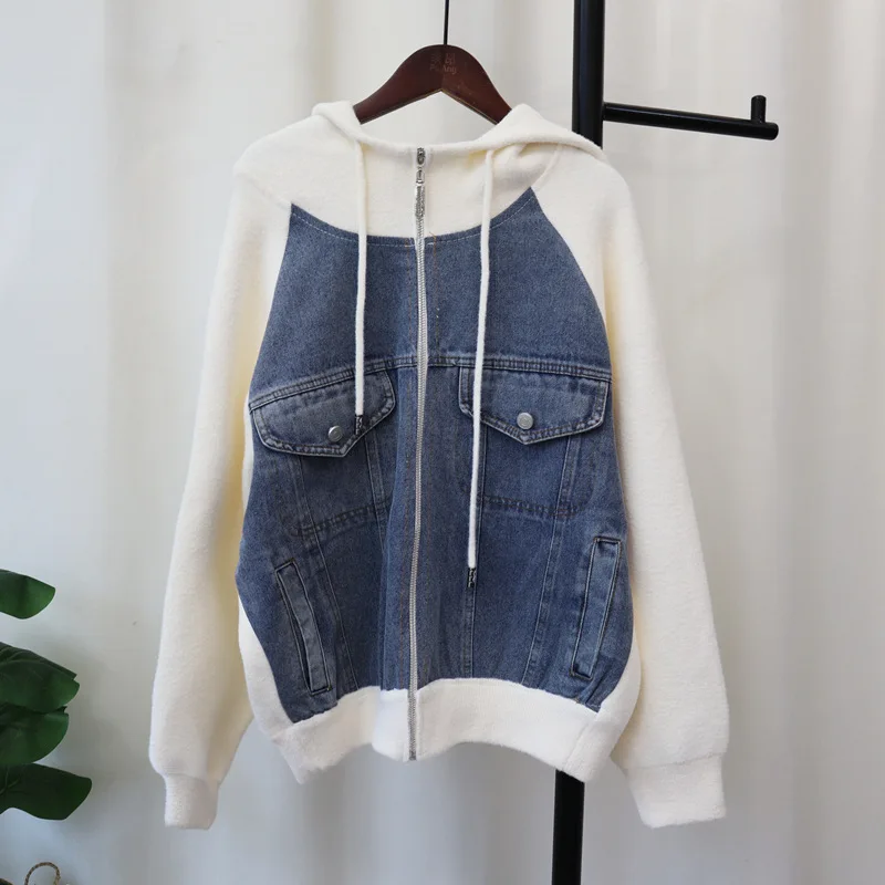 Женская джинсовая верхняя одежда из сращенного денима 2025 года, Chaquetas Mujer с длинными рукавами, свободная повседневная куртка, куртки на молнии, осенние новые контрастные пальто
Женская джинсовая верхняя одежда из сращенного денима 2025 года, Chaquetas Mujer с длинными рукавами, свободная повседневная куртка, куртки на молнии, осенние новые контрастные пальто