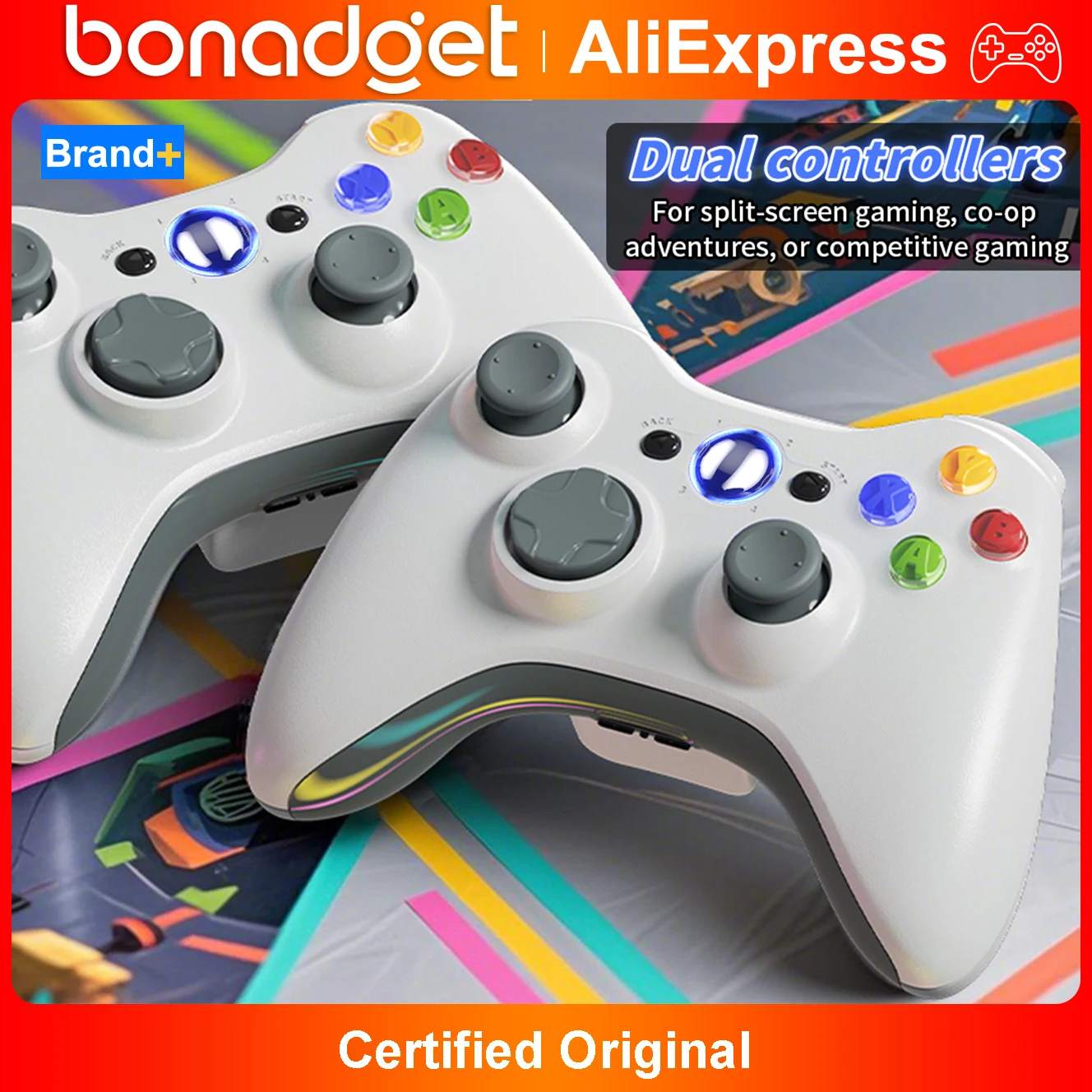 Controller For Xbox 360 Slim/Lite/E/PC,Wireless/Wired Gamepads 6-axis Gryo Dual Vibration Precision Joystick Game Remote Control
Controller For Xbox 360 Slim/Lite/E/PC,Wireless/Wired Gamepads 6-axis Gryo Dual Vibration Precision Joystick Game Remote Control