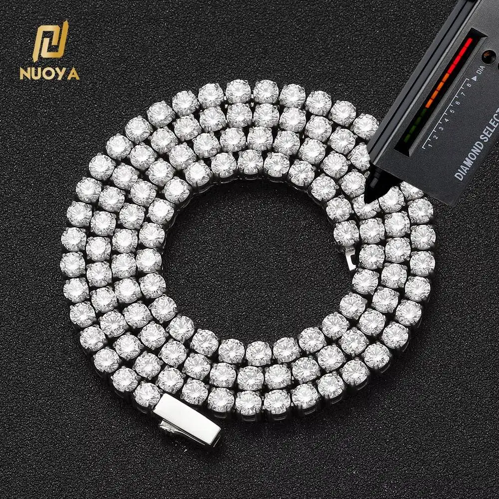 NUOYA Silver Gold Plated Iced Out Diamond Tennis Chain Necklace Waterproof Stainless Steel VVS Moissanite Tennis Chain for Women
NUOYA Silver Gold Plated Iced Out Diamond Tennis Chain Necklace Waterproof Stainless Steel VVS Moissanite Tennis Chain for Women