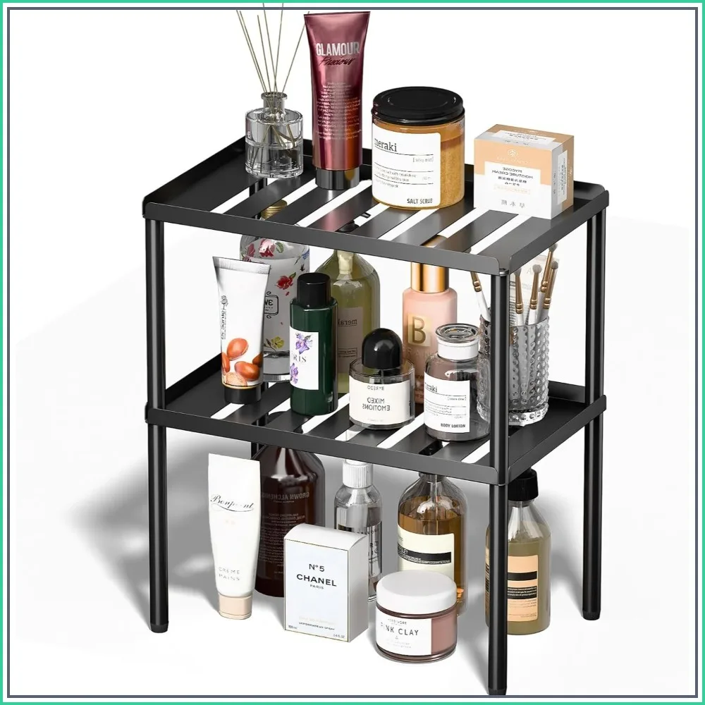 2 Tier Cabinet Organizer Shelf, Stackable Metal Kitchen Shelf for Countertop, Pantry & Under Sink Storage
2 Tier Cabinet Organizer Shelf, Stackable Metal Kitchen Shelf for Countertop, Pantry & Under Sink Storage