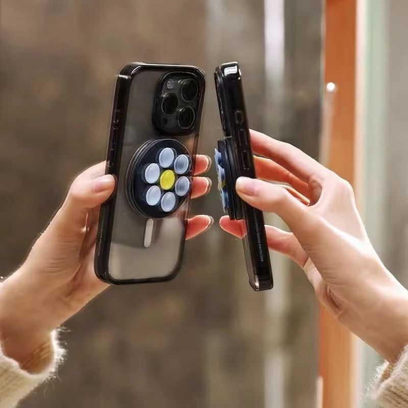 Flower Magnetic Folding Black Phone Stand for IPhone 12 13 14 15 16 Pro Max Sucker Holder Mount Support for S25 Ultra
Flower Magnetic Folding Black Phone Stand for IPhone 12 13 14 15 16 Pro Max Sucker Holder Mount Support for S25 Ultra