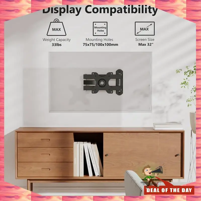 24-Hour Delivery TV Wall Mount Articulating LCD Monitor Full Motion 15 Inch Extension Arm Tilt Swivel For Most 13 To 32 Inch LED
24-Hour Delivery TV Wall Mount Articulating LCD Monitor Full Motion 15 Inch Extension Arm Tilt Swivel For Most 13 To 32 Inch LED