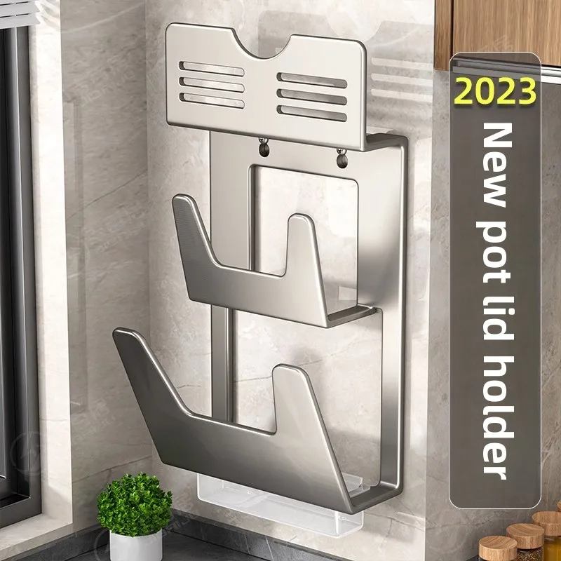 Wall Mount Pots Lid Organizers Cutting Board Holders Punches Designs with Detachable Drain Tray for Kitchen Storage Organizer
Wall Mount Pots Lid Organizers Cutting Board Holders Punches Designs with Detachable Drain Tray for Kitchen Storage Organizer
