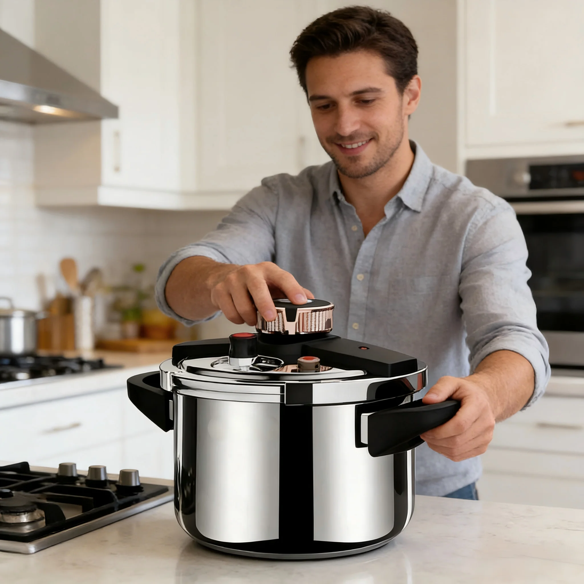 Скороварка 80 кПа из нержавеющей стали 304, на 70% быстрее готовит, с предохранительным клапаном для домашнего и коммерческого использования
Скороварка 80 кПа из нержавеющей стали 304, на 70% быстрее готовит, с предохранительным клапаном для домашнего и коммерческого использования