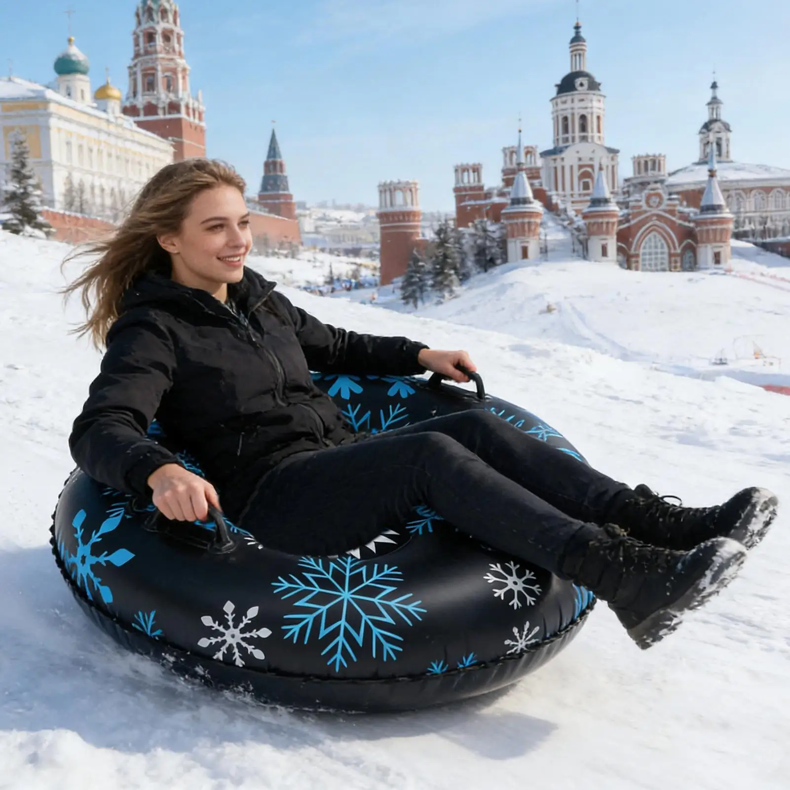 Snow Tube for Resort & Backyard, Inflatable Winter Sledding Toy for Family Kids Adults, Outdoor Fun at Mountain Park Holiday
Snow Tube for Resort & Backyard, Inflatable Winter Sledding Toy for Family Kids Adults, Outdoor Fun at Mountain Park Holiday