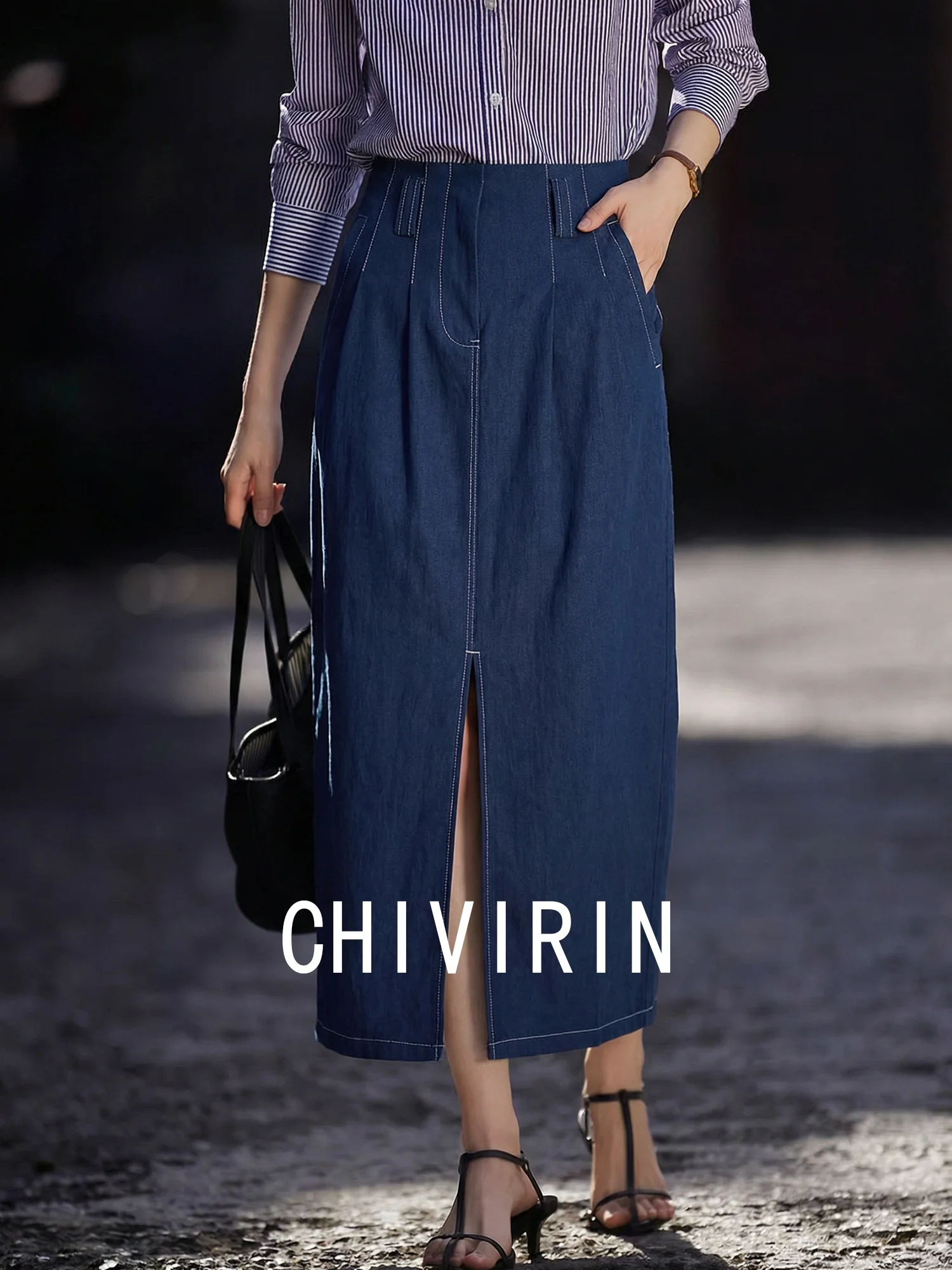 High Waist Straight Leg Denim Skirt for Women Spring Commute Slimming A-Line Skirt Cotton No Stretch Daily Wear Front Slit
High Waist Straight Leg Denim Skirt for Women Spring Commute Slimming A-Line Skirt Cotton No Stretch Daily Wear Front Slit