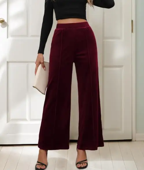2025 Autumn/Winter New Casual Retro Solid Color Plush Wide Leg Women's Pants
2025 Autumn/Winter New Casual Retro Solid Color Plush Wide Leg Women's Pants